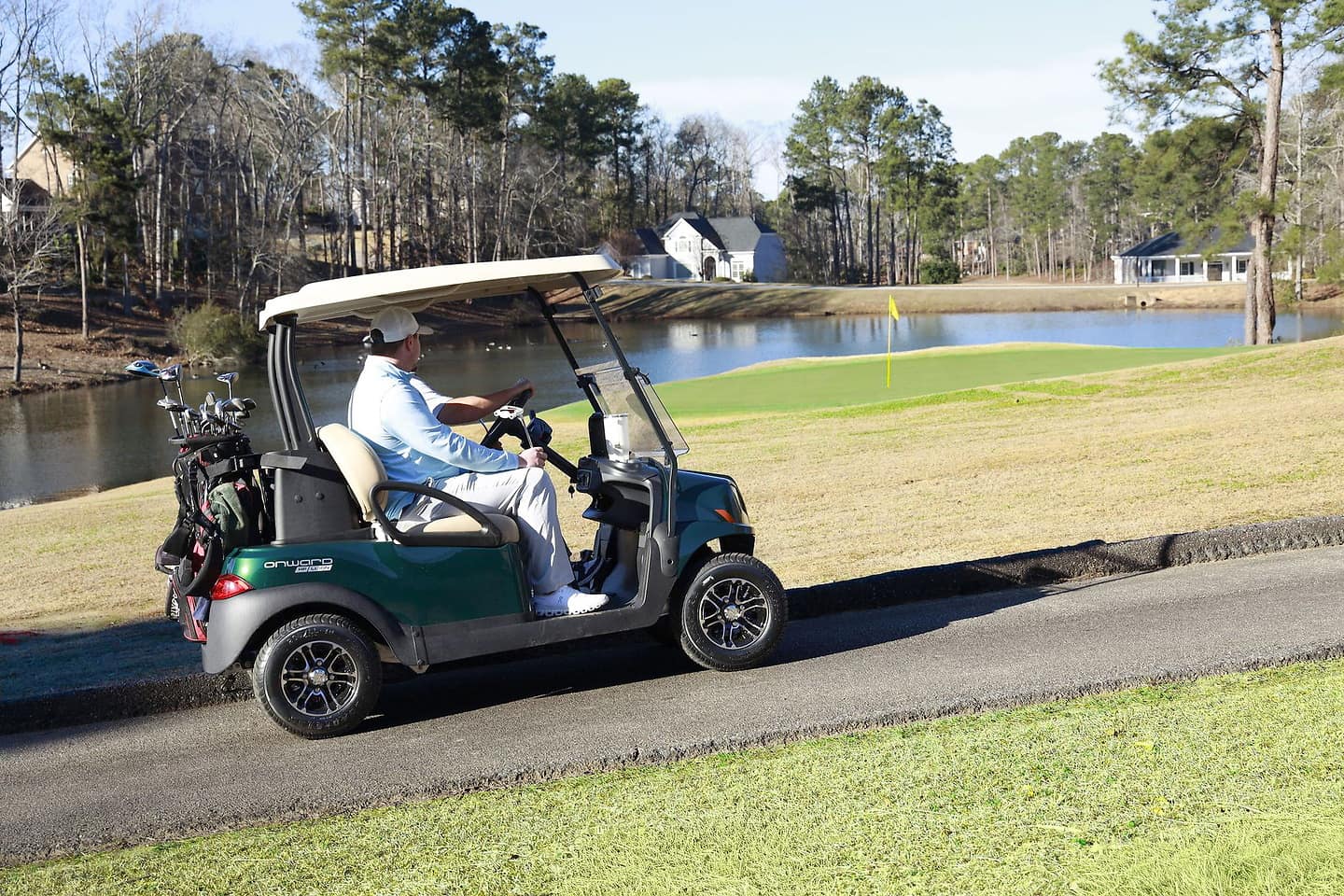 Club Car Onward 2-passenger on a golf course path